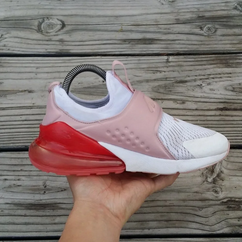 Women Size 6.5 / Size 5 Youth Nike Air Max 270 Extreme White Pink Glaze Running - Picture 3 of 8